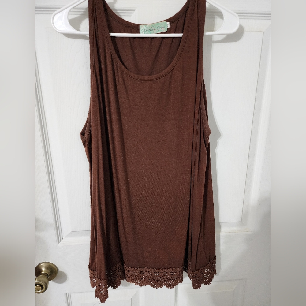 Plus Brown tank top